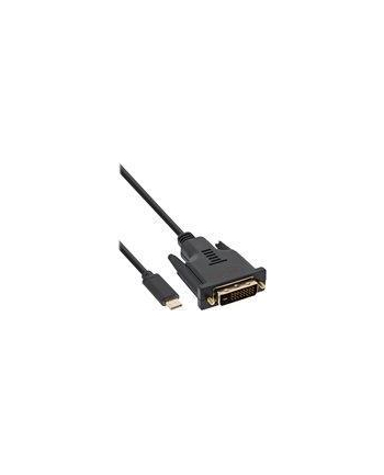 InLine Kabel Adapter USB-C na DVI męski (DP Alt Mode) czarny - 1m (64131)