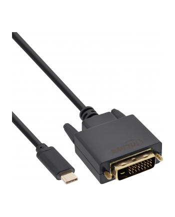 InLine Kabel Adapter USB-C na DVI męski (DP Alt Mode) czarny - 1m (64131)