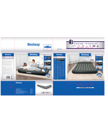 Bestway Dmuchany Materac Z Pompką 203x152 30cm 67930 (4289)