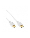 Kabel InLine InLine High Speed HDMI + Ethernet męski na męski - pozłacany - biały - 7,5m - obsługuje wideo 4K - nr 1