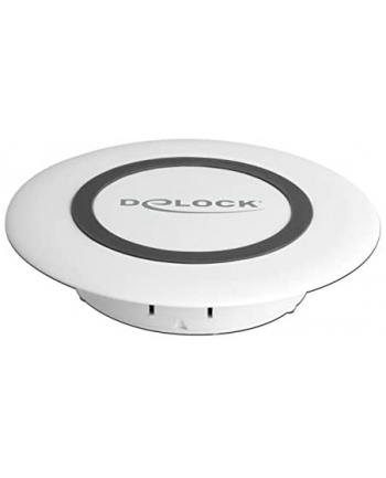 Delock Ładowarka wireless Qi quick charger 7.5 W + 10 for table installation white (65918)