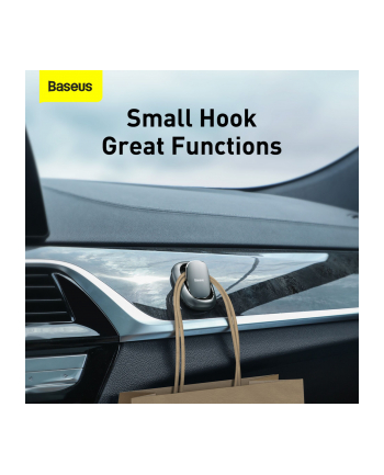 Baseus Beetle na klej - 2 sztuki (szary) (ACGGJK0G) nr 2