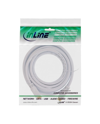 Kabel InLine InLine High Speed HDMI + Ethernet męski na męski - pozłacany - biały - 7,5m - obsługuje wideo 4K