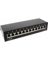 InLine Patch Panel Cat.6A do stołu / ściany 12 Port czarny RAL9005 (76809S) - nr 6