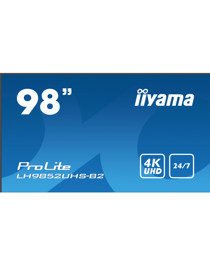 iiyama Monitor 98 cali LH9852UHS-B2 IPS,4K,24/7,SDM,ANDROID8.0,500cd,2x10W główny