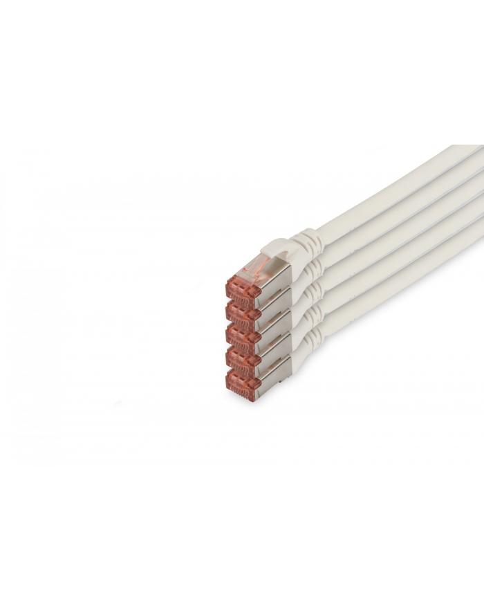 Digitus Patchcord CAT5e, S-FTP, 10m, 5 sztuk (DK-1644-100-WH-5) główny