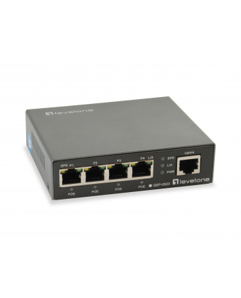 Levelone 5-Port Gigabit PoE Switch - 802.3at/af PoE - 4 PoE Outputs - 60W - Gigabit Ethernet (10/100/1000) - Power over Ethernet (GEP0523)