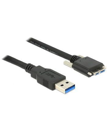 Delock Kabel USB 3.0 typu A męski USB 3.0 typu Micro-B męski ze śrubkami 2 m (83598)