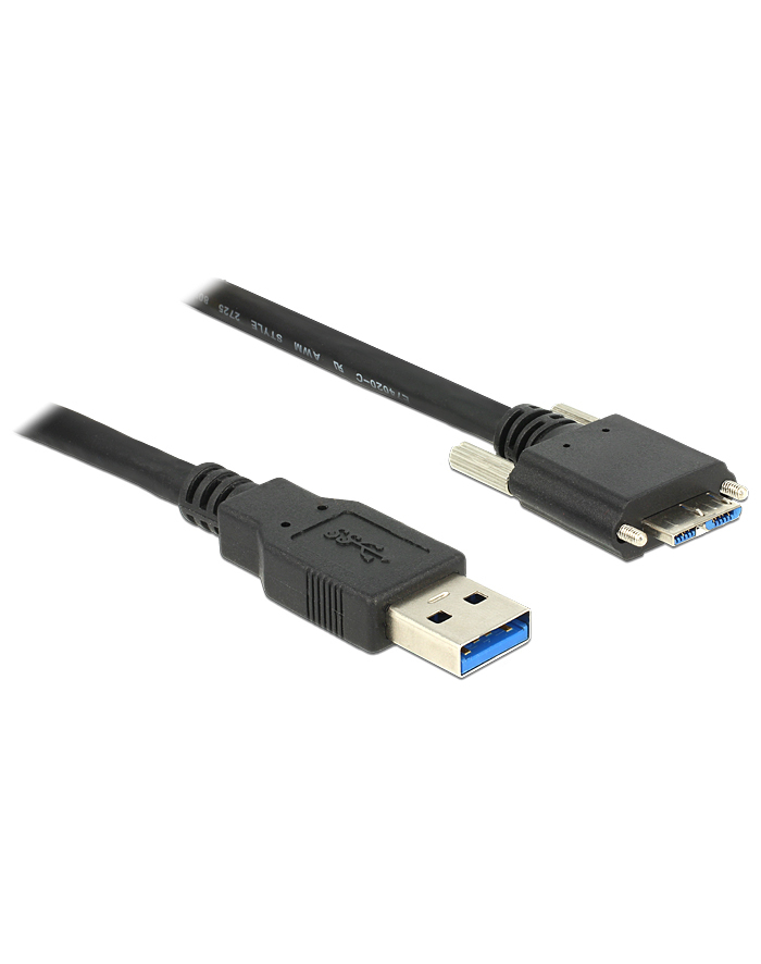 Delock 3.0 typu A męski  USB 3.0 typu Micro-B męski ze śrubkami 3 m (83599) główny