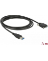 Delock 3.0 typu A męski  USB 3.0 typu Micro-B męski ze śrubkami 3 m (83599) - nr 12