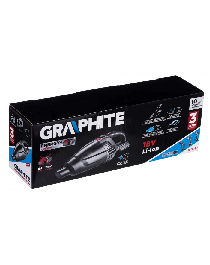 Odkurzacz ręczny i pionowy 2w1 Graphite ENERGY+ 18V główny