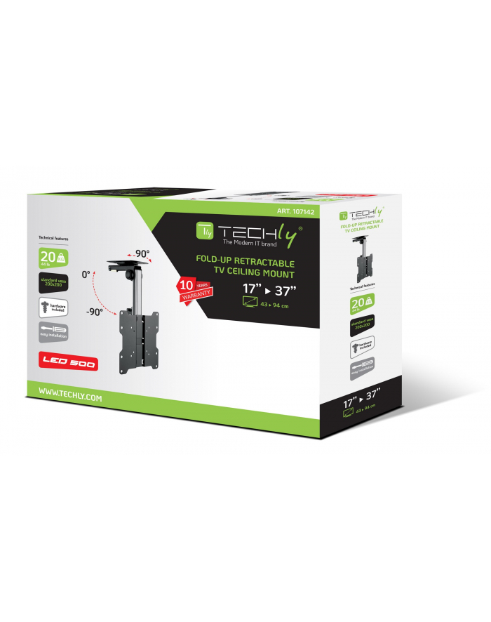 TECHLY Uchwyt Sufitowy TV LCD/LED 17-37inch 20kg Składany główny