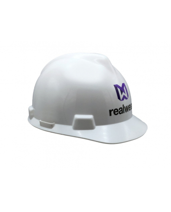 REALWEAR MSA V-Gard Front Brim Hard Hat w/RealWear Logo