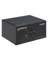 MANHATTAN Przełącznik KVM HDMI/USB 2x1 Dual-Monitor Video 4K 30Hz - nr 34