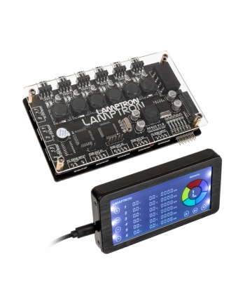Lamptron Sterownik Wentylatorów Pwm I Argb Z Wyświetlaczem (LAMPRF625B)
