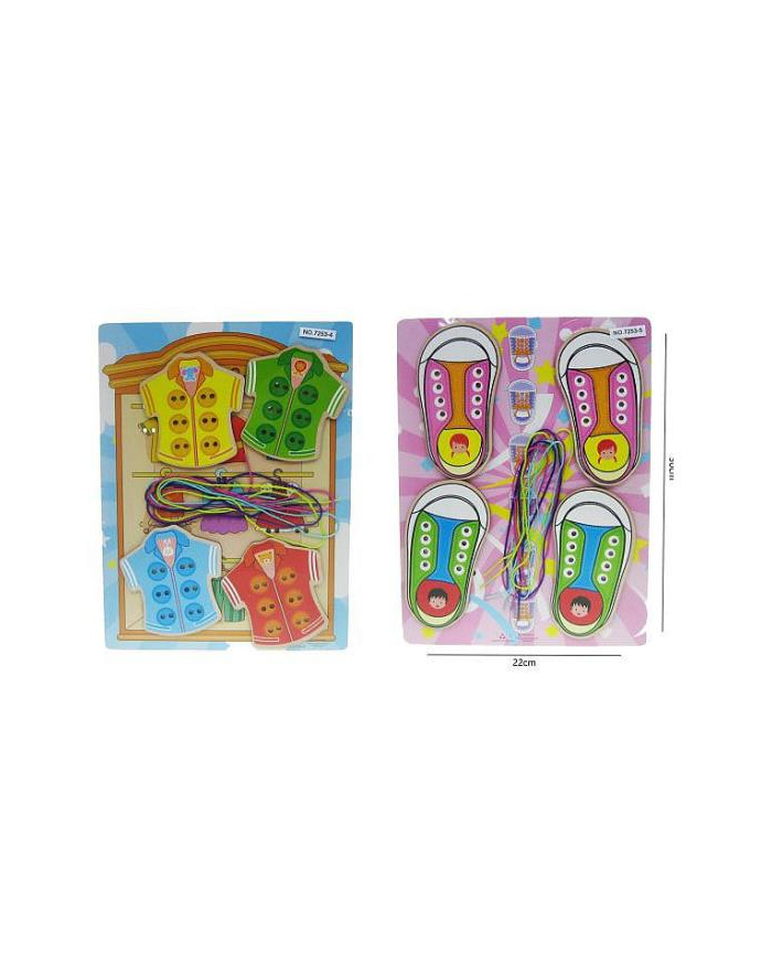 hipo Koszulka, buty / nauka sznurowania 30cm 4 elelmenty 7253-4/5 mix cena za 1 szt główny