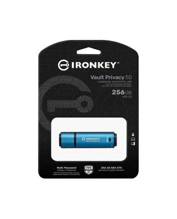 KINGSTON 256GB IronKey Vault Privacy 50 USB AES-256 Encrypted FIPS 197