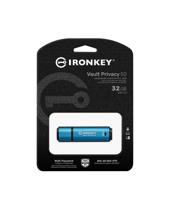 KINGSTON 32GB IronKey Vault Privacy 50 USB AES-256 Encrypted FIPS 197