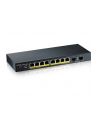 ZYXEL GS1900-10HP v2 8-port GbE L2 PoE Smart Switch + 2 SFP slots 802.3at desktop fanless 70 Watt - nr 16