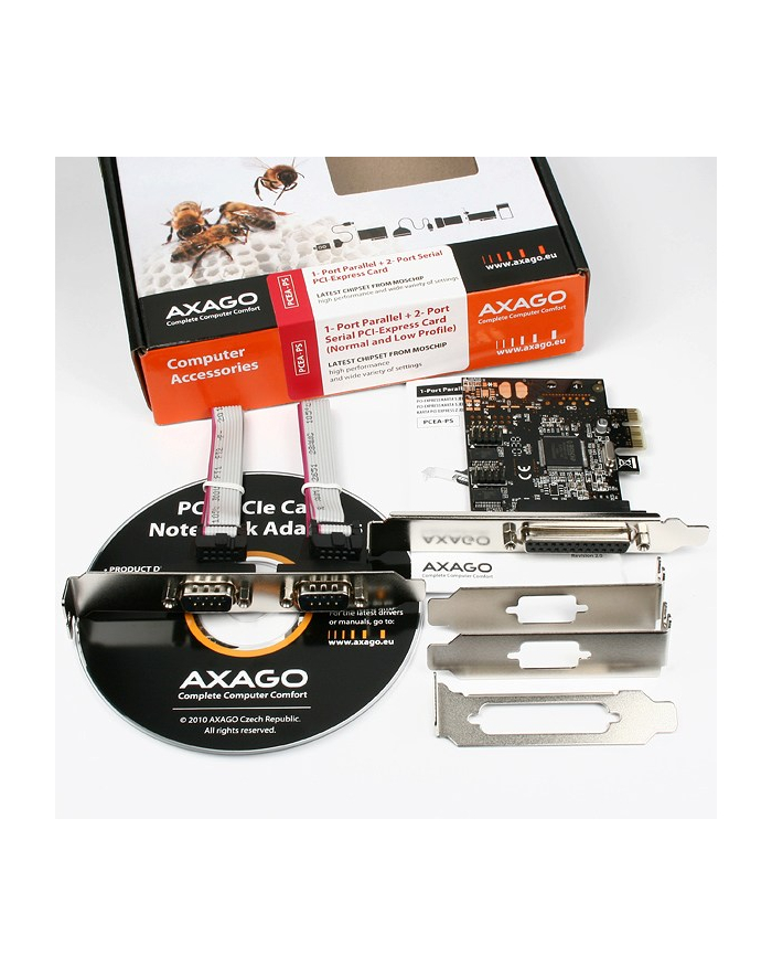 Axagon PCIe 2.0 x1 - 2x RS-232 + 1x LPT (PCEA-PSN) główny