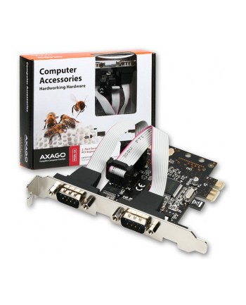 Kontroler Axagon PCIe x1 - 2x Port szeregowy DB9 (PCEA-S2N)