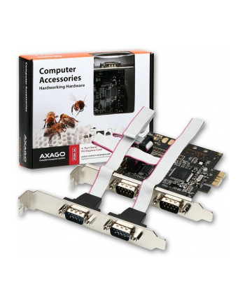 Axagon PCIe 2.0 x1 - 4x port szeregowy RS-232 (PCEA-S4N)