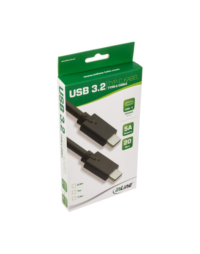 INLINE 35706A KABEL USB-C 3.2 GEN. 2 WTYCZKA/WTYCZKA, CZARNY - 0,5M główny