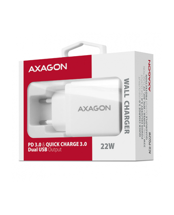 Axagon Ładowarka ACU-PQ22W 1x USB-A USB-C 3 A (ACU-PQ22W)