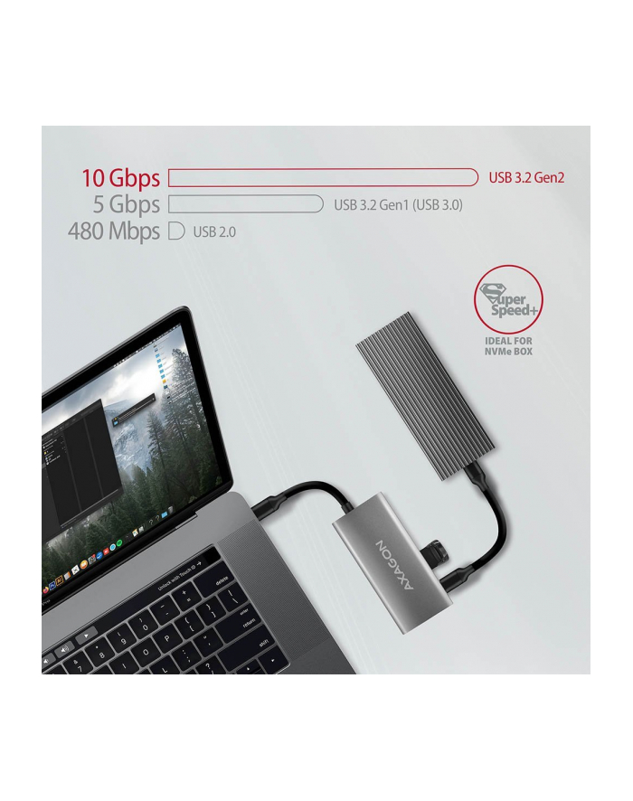 Axagon Hub Usb-c Speedster 4 10 Gbsp mac Os (HMC4G2) główny