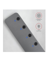 Axagon HUE-MSA, 4x USB 3.2 Gen 1 SWITCH hub, kovový, micro USB nap. konektor, kabel USB-A 20cm (AXN) - nr 20