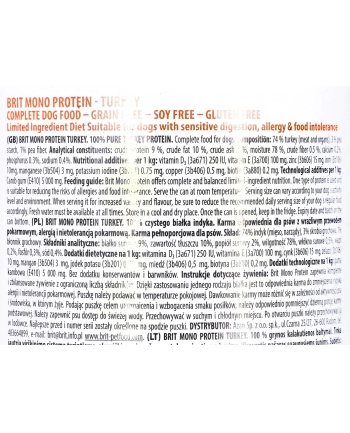 BRIT Mono protein TURKEY 400g