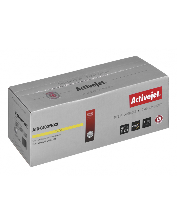 Toner Activejet ATX-C400YNXX (zamiennik Xerox 106R03533; Supreme; 8000 stron; żółty) główny