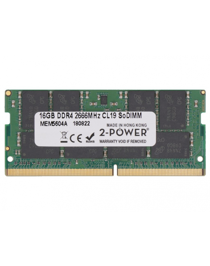 2-POWER Pamięć RAM 1x 16GB SO-DIMM DDR4 2666MHz PC4-21300 | MEM5604A główny