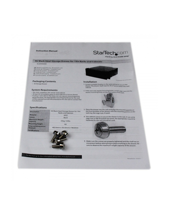 StarTech.com Drawer for Cabinet (4UDRAWER) główny