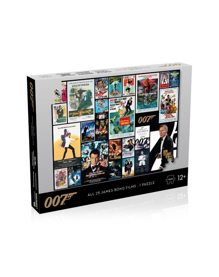 Puzzle 1000el James Bond 007 Movie Posters Wszystkie 25 filmów Jamesa Bonda 043090 WINNING MOVES główny