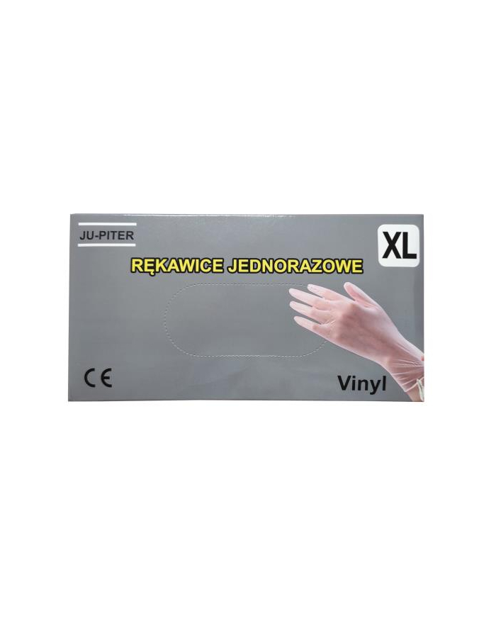 ju-piter PROMO Rękawice jednorazowe, vinylowe, bezpudrowe XL 100szt główny