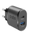 SBS USB + USB-C 15W Czarny (TETRAVUSBTC2AFAST) - nr 1