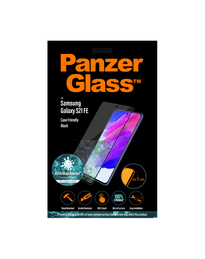 Szkło ochronne PanzerGlass Edge-to-Edge na Samsung Galaxy S21 FE (7275) Czarne główny
