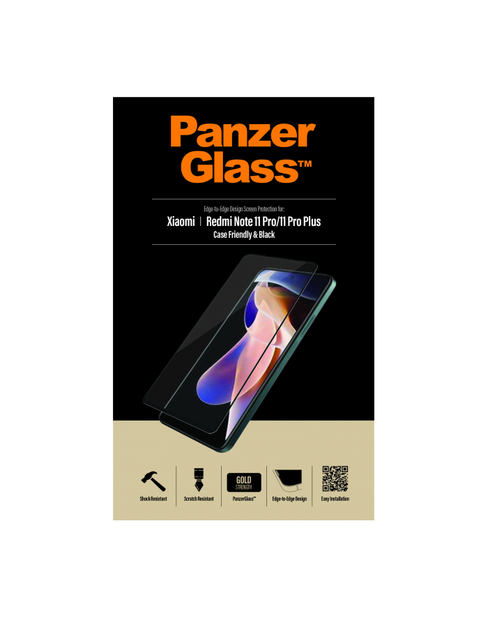 Szkło ochronne PanzerGlass Edge-to-Edge na Xiaomi Redmi Note 11 Pro/11 Pro Plus (8052) Czarne (1636972) główny