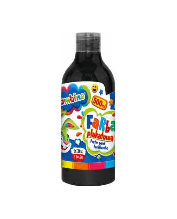 majewski Farba plakatowa w butelce 500 ml czarna bambino