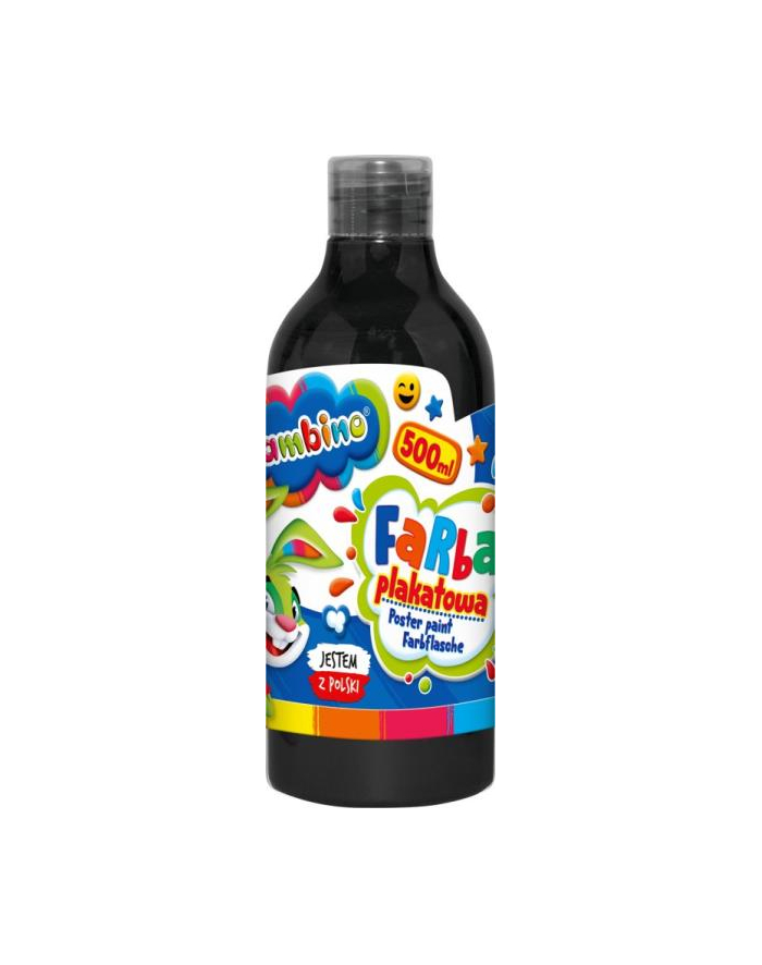 majewski Farba plakatowa w butelce 500 ml czarna bambino główny
