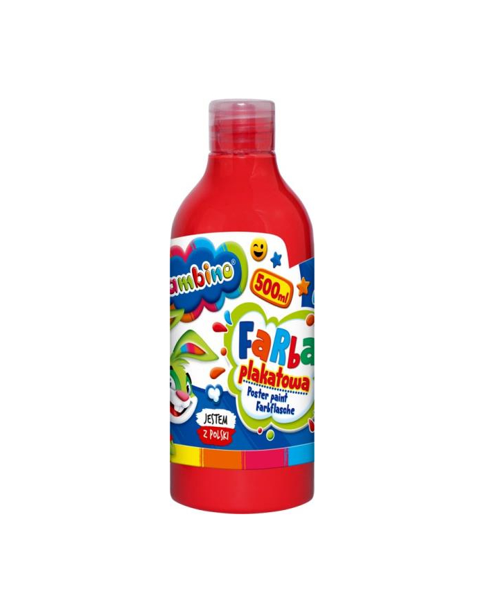 majewski Farba plakatowa w butelce 500 ml czerwona bambino główny