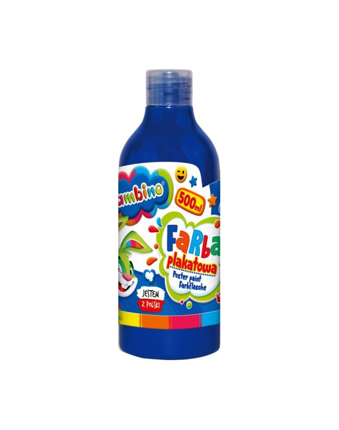 majewski Farba plakatowa w butelce 500 ml niebieska bambino główny