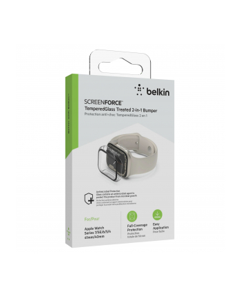 belkin Osłona ScreenForce TemperedCurve 2 in 1 360 Anti-Microbial Series 7/SE/6/5/4, przeźroczysta 40/41 mm