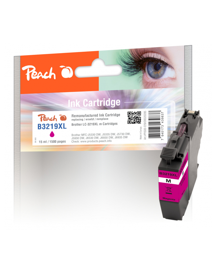 Peach Magenta Ink 320285 (Compatible with Brother  LC-3219XLM) główny