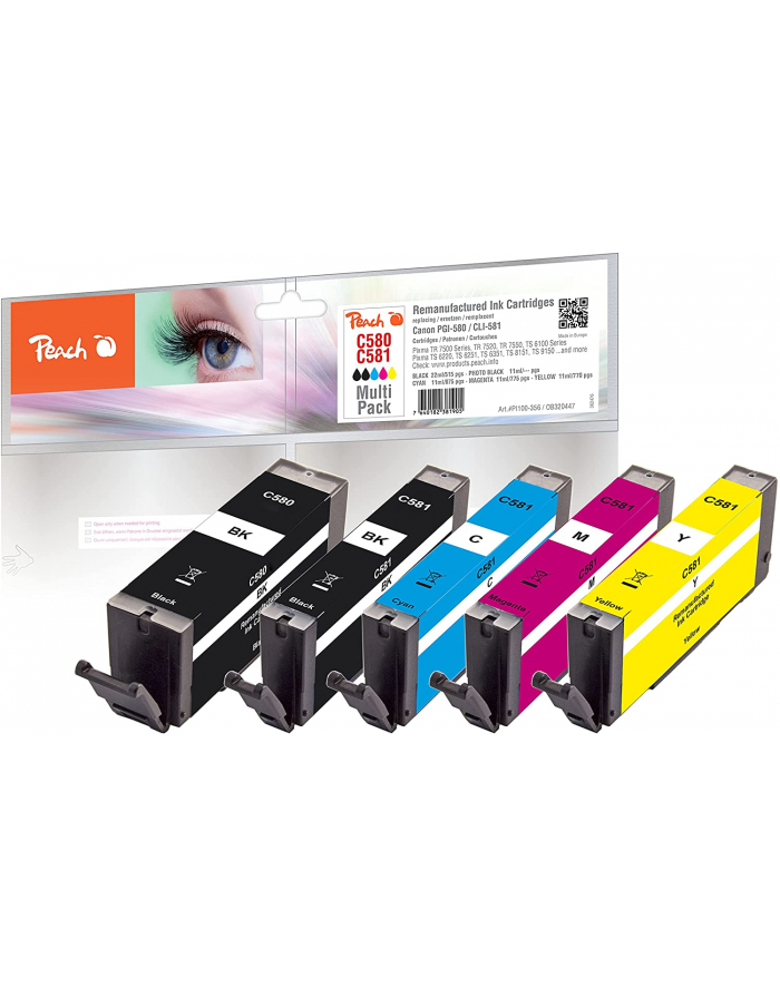 Peach Ink Economy Pack PI100-356 (compatible with Canon PGI-580, CLI-581) główny