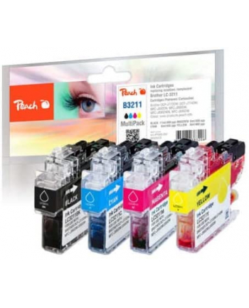Peach Ink Economy Pack PI500-252 (compatible with Brother  LC-3211VALP)