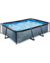 Exit Toys Stone Pool, Frame Pool 220x150x65cm, swimming pool (grey, with filter pump) - nr 1
