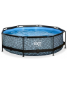Exit Toys Stone Pool, Frame Pool O 300x76cm, swimming pool (grey, with filter pump) - nr 1