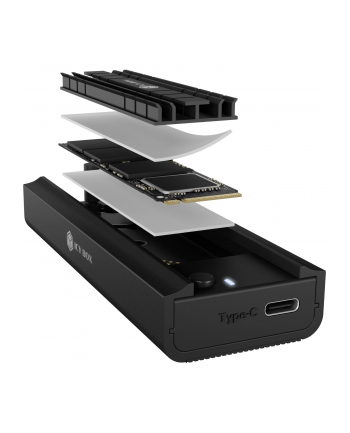 icybox Stacja dokująca IB-180MC-C31 M.2 NVMe'SATA Docking, USB 3.2 (Gen2) Type-C, Aluminium